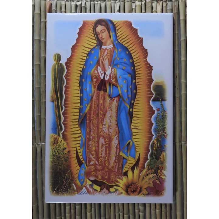 Virgen de Guadalupe Imagen en azulejo 20x30 cm