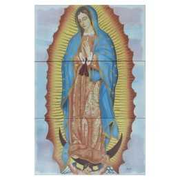 Virgen de Guadalupe Imagen en azulejo 60x90 cm