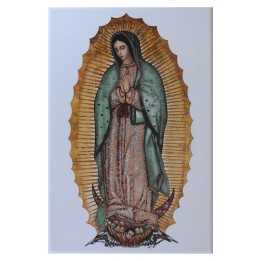 Nuestra Señora de Guadalupe Imagen en Azulejo 20x30 cm - Alcesa