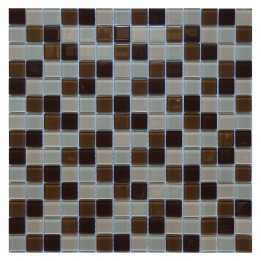 Malla decorativa color beige y café para muro 30x30 cm - Alcesa