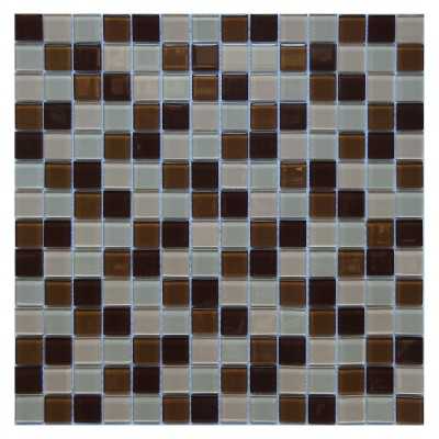 Malla decorativa color beige y café para muro 30x30 cm - Alcesa