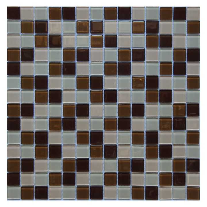 Malla decorativa color beige y café para muro 30x30 cm - Alcesa