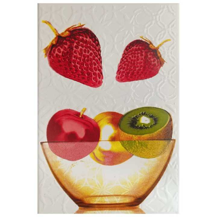 Azulejo decorado para cocina diseño fresa 20x30 cm - Miraflores