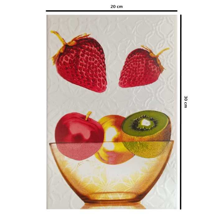 Azulejo decorado para cocina diseño fresa 20x30 cm - Miraflores
