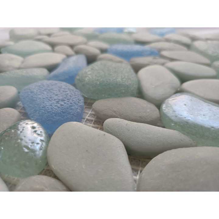 Malla Estilo Piedra Decorativa Azul - Gris 30x30 cm Alcesa