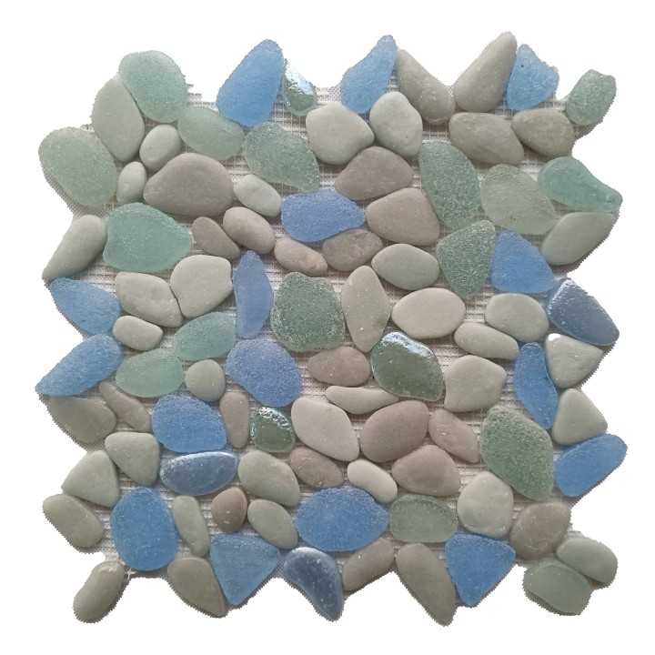Malla Estilo Piedra Decorativa Azul - Gris 30x30 cm Alcesa