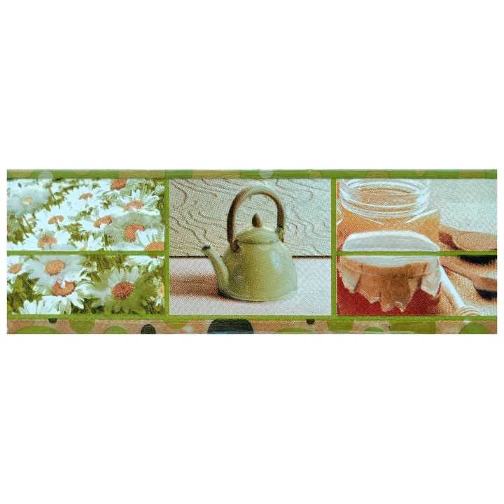 Lístelo para cocina diseño manzanilla y tetera 7x20 cm - Alcesa