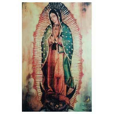 Virgen de Guadalupe Imagen 25x40 cm en azulejo