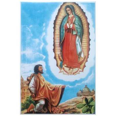 Juan Diego y Virgen de Guadalupe Imagen en azulejo 20x30cm - Miraflores