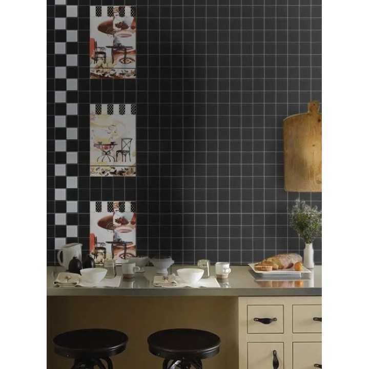Azulejo Decorado Inserto Para Cocina Diseño Café 20x30 cm