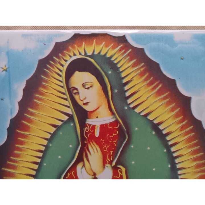 Virgen de Guadalupe Estrellitas Imagen en azulejo 31x45 cm - Miraflores