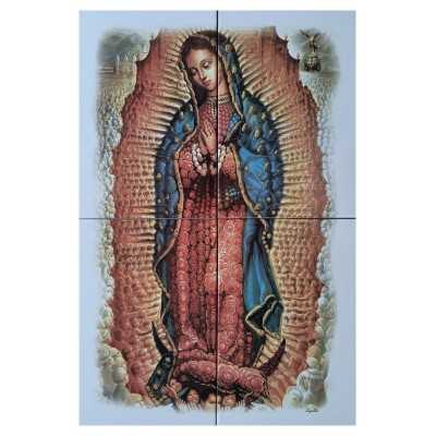 Virgen de Guadalupe Mural 40x60 cm en azulejos Mod Rostros - Sigalta